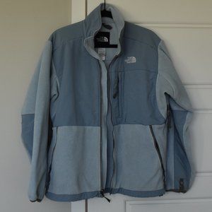 two tone blue northface denali